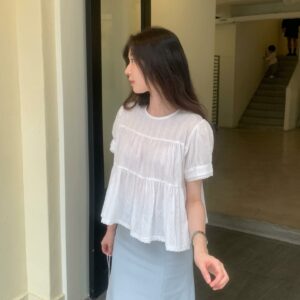 愛麗絲雲朵 蕾絲短袖上衣